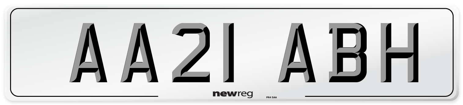AA21 ABH Number Plate from New Reg